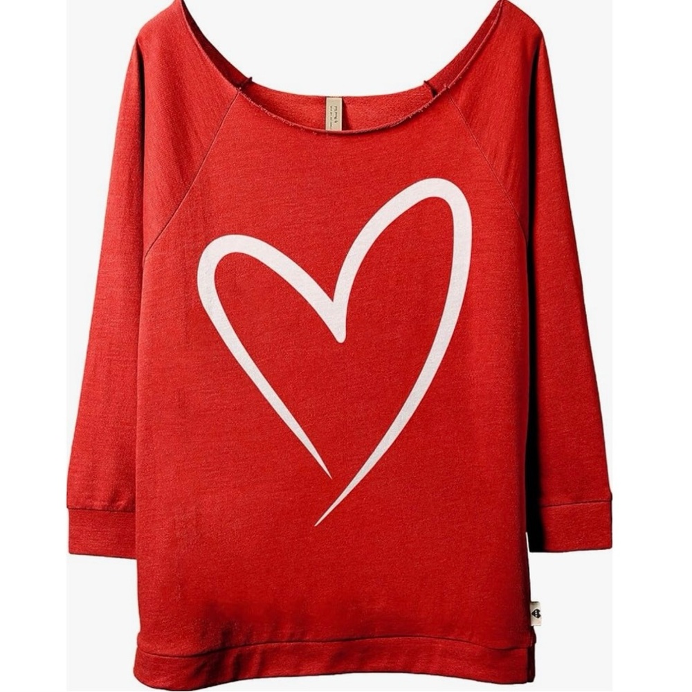 Thread Tank Red Heart Long Sleeve Women's Top